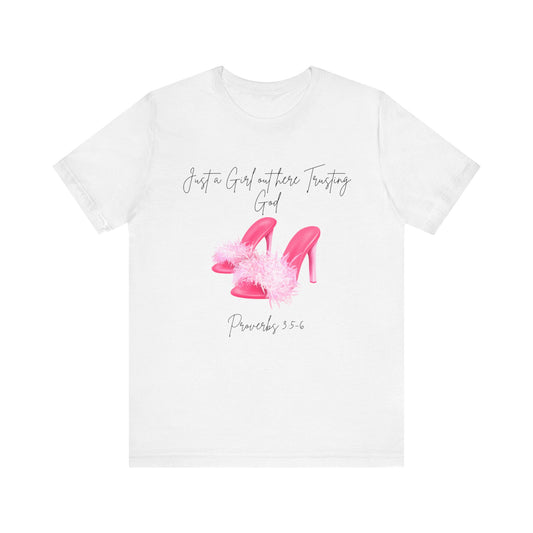 Just a Girl with Pearls T-Shirt, Stylish Tee, Gift for Women, Casual Wear, Fashion Top, Birthday Gift, Inspirational Shirt